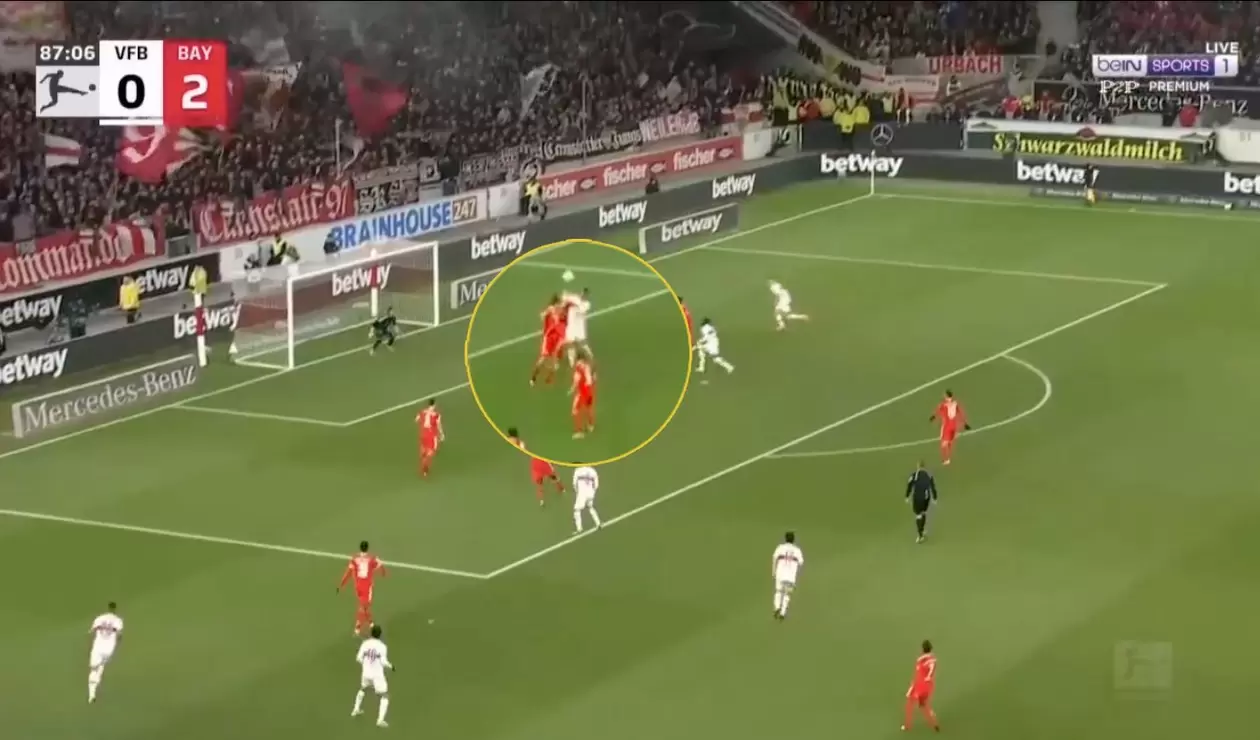 Gol de Juan José Perea ante Bayern Munich en Bundesliga