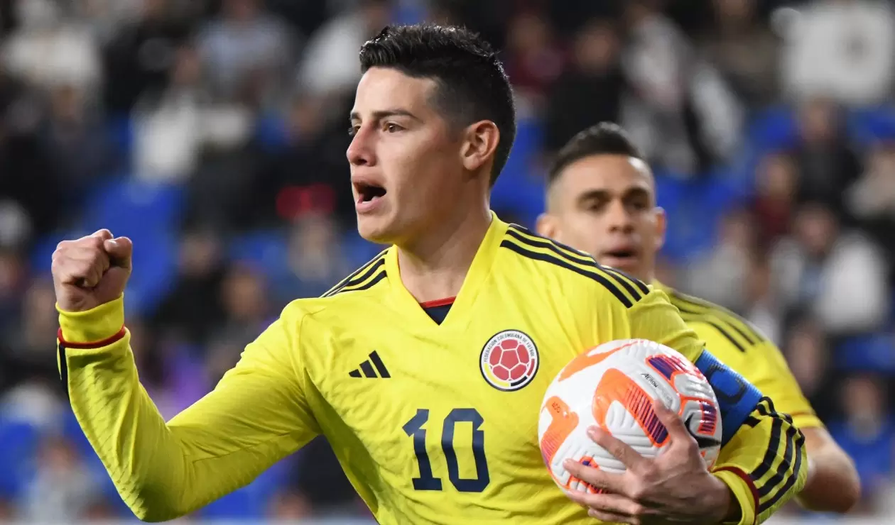 James Rodríguez con la Selección Colombia en el partido ante Corea del Sur