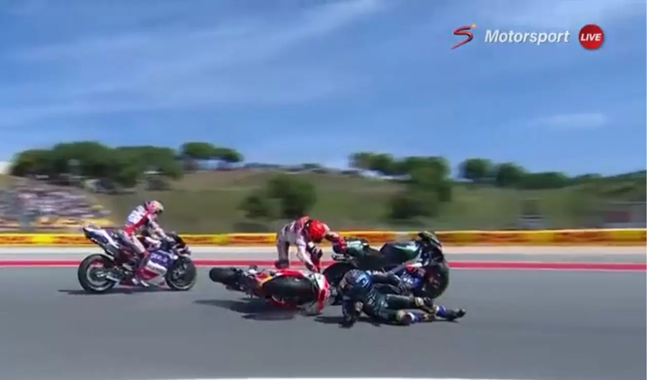 Moto GP: video accidente de Marc Márquez en Portugal