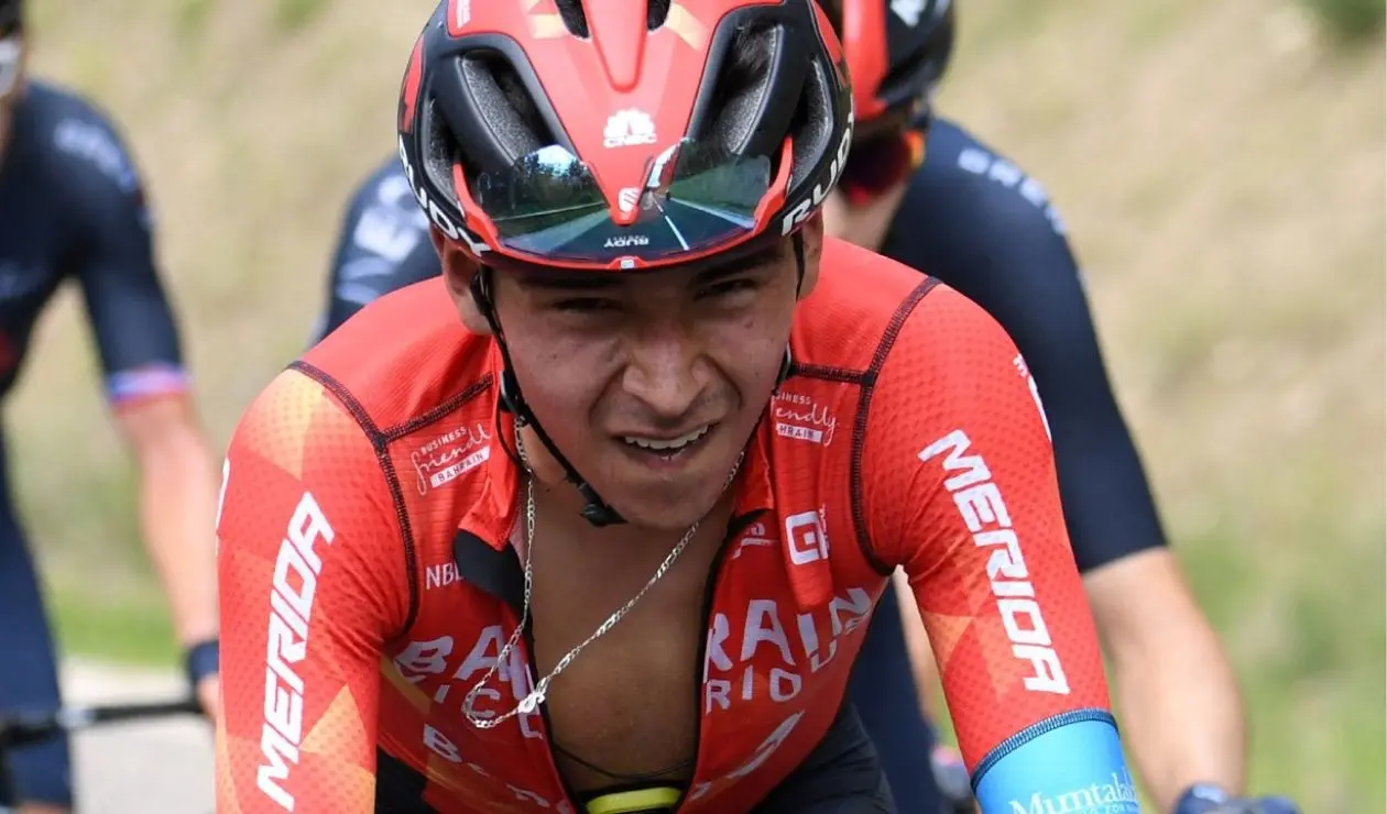 Santiago Buitrago, ciclista del Bahrain en la Vuelta a España 2023