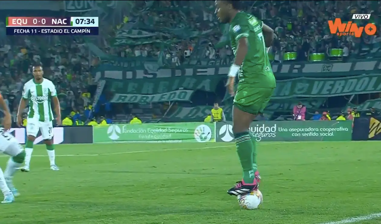 Lujito barato de jugador de La Equidad ante Nacional