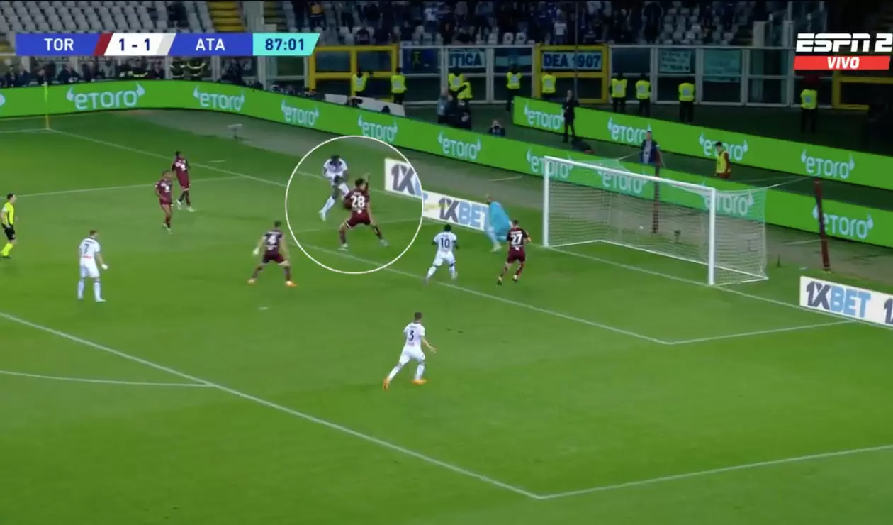 Golazo de Duván Zapata en el Torino vs Atalanta, Serie A