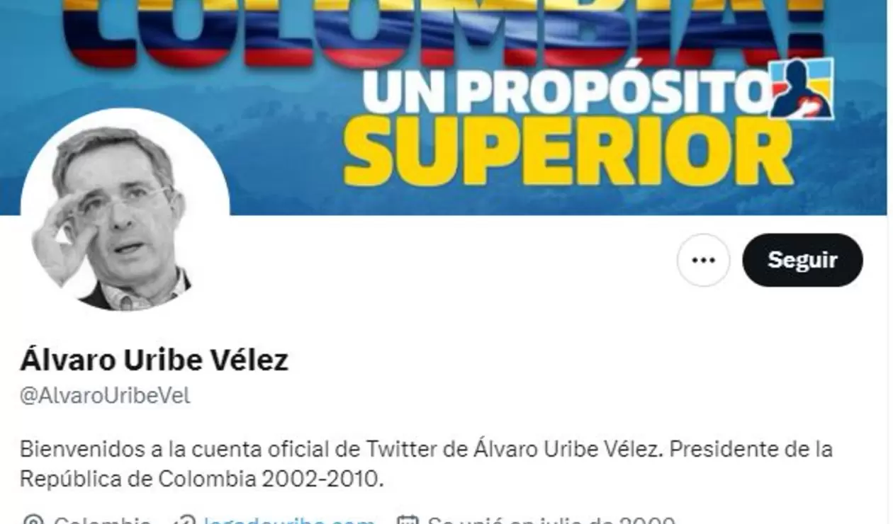 Twitter de Álvaro Uribe