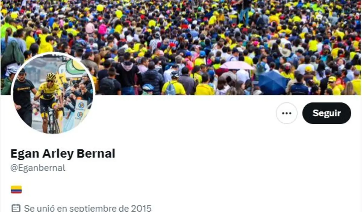 Twitter de Egan Bernal