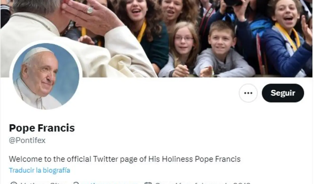 Twitter del papa Francisco