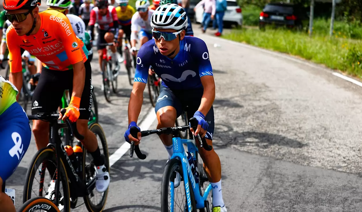 Einer Rubio, una de las cartas colombianas del Movistar en el Giro de Italia