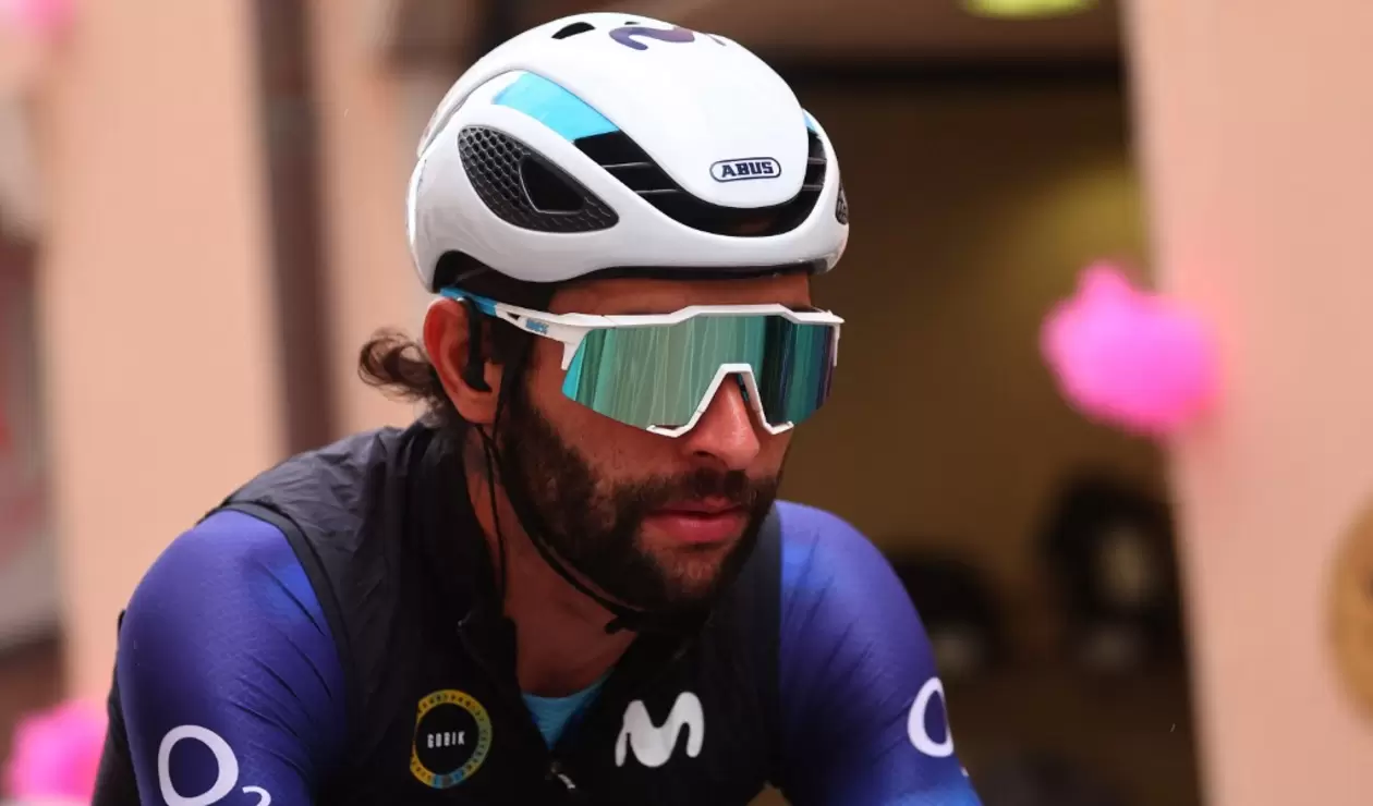 Fernando Gaviria en una etapa del Giro de Italia
