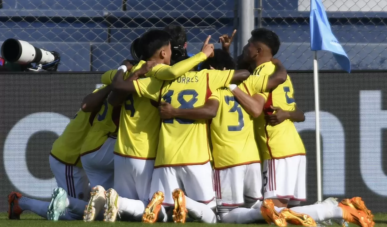 Selección Colombia sub-20 dirigida por el técnico Héctor Cárdenas