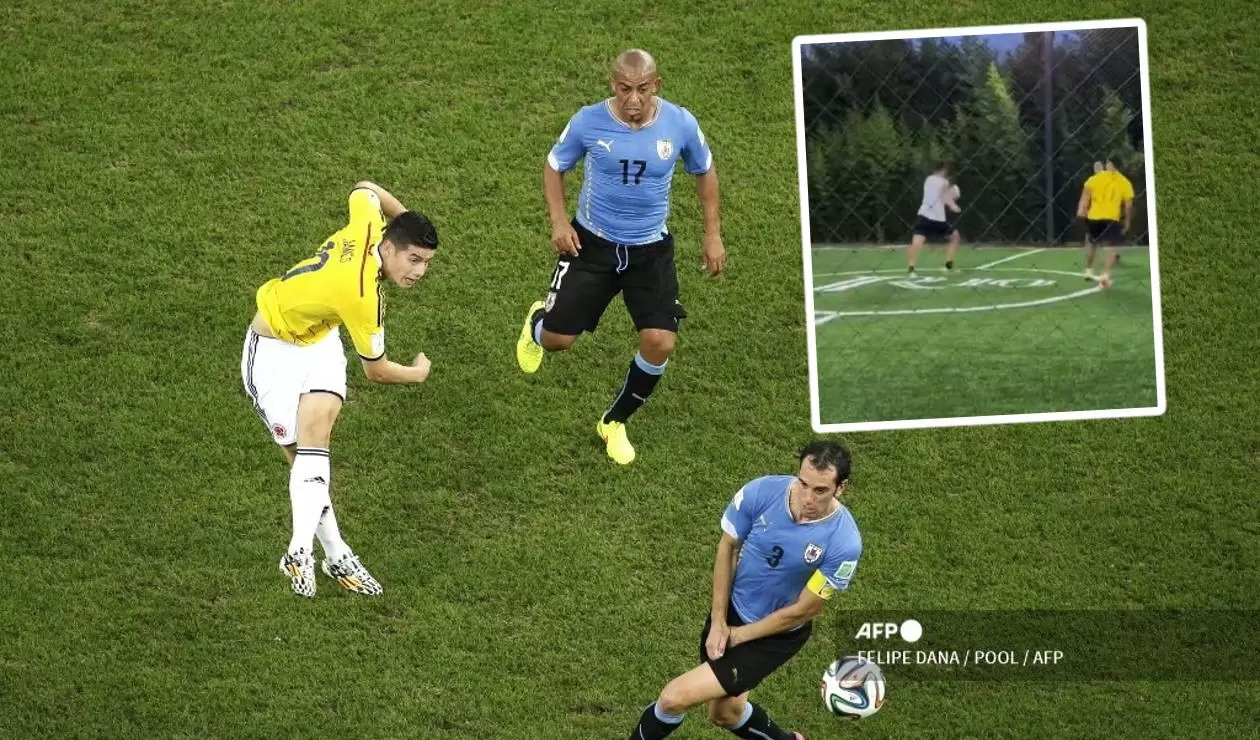 James Rodríguez - gol vs Uruguay Mundial Brasil 2014, octavos de final