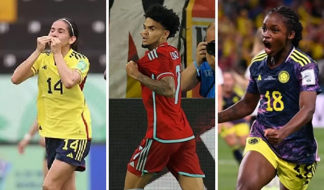 Jugadores de la selección Colombia enfrentando a Alemania