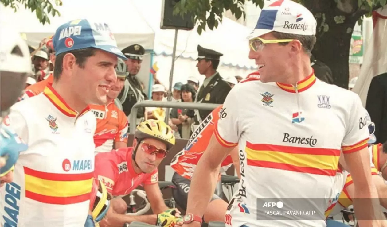 Miguel Indurain y Abraham Olano - Mundial de Ciclismo 1995