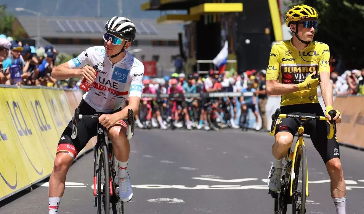 Tadej Pogacar y Jonas Vingegaard en el Tour de Francia