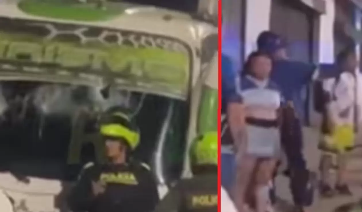 Ataque a bus de hinchas de Millonarios en Santander