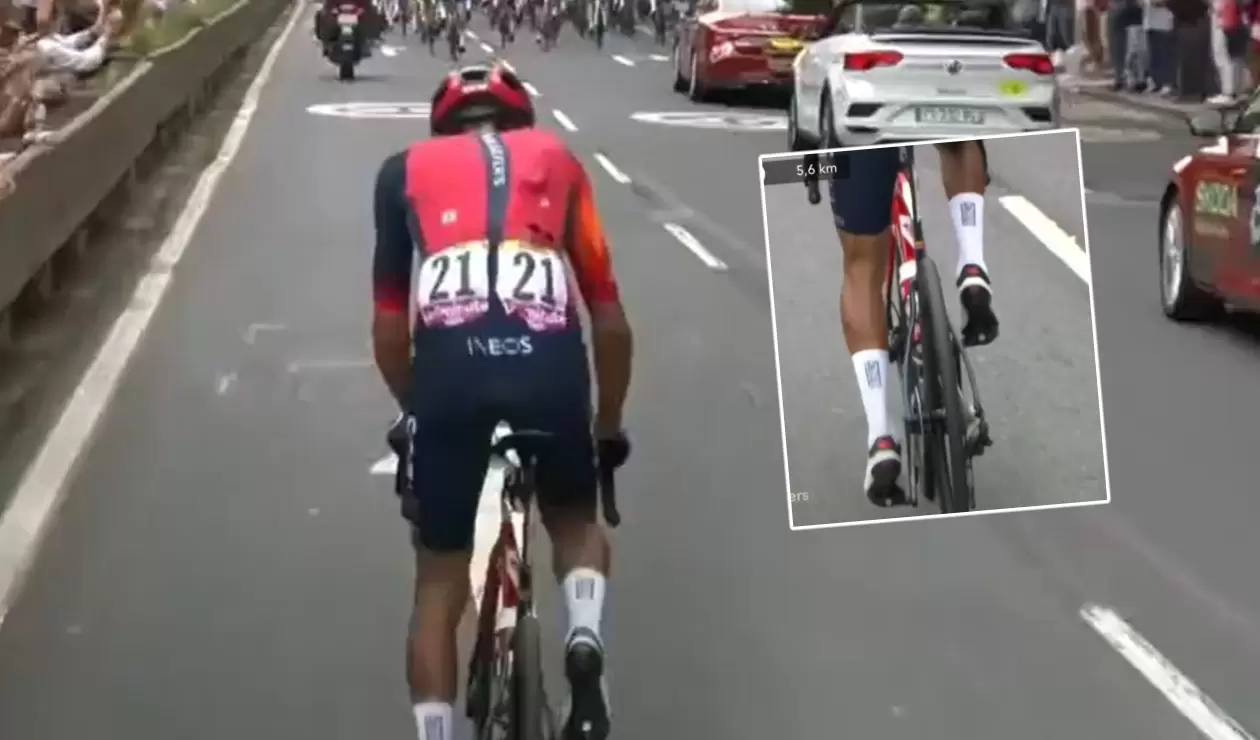 Egan Bernal durante la etapa 1 del Tour de Francia