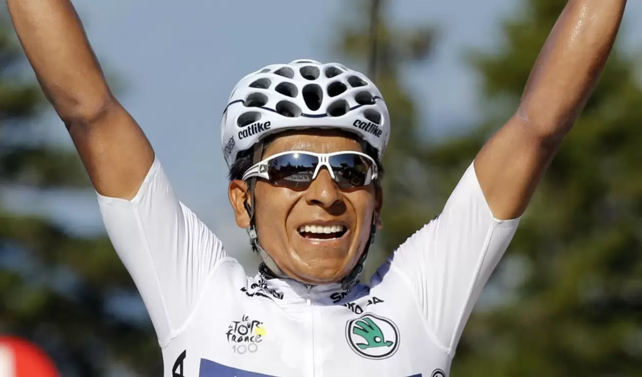 Nairo Quintana en 2013 ganando su primera etapa en el Tour de Francia