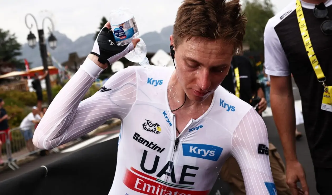 Pogacar quedó a más de un minuto de Vingegaard en el Tour