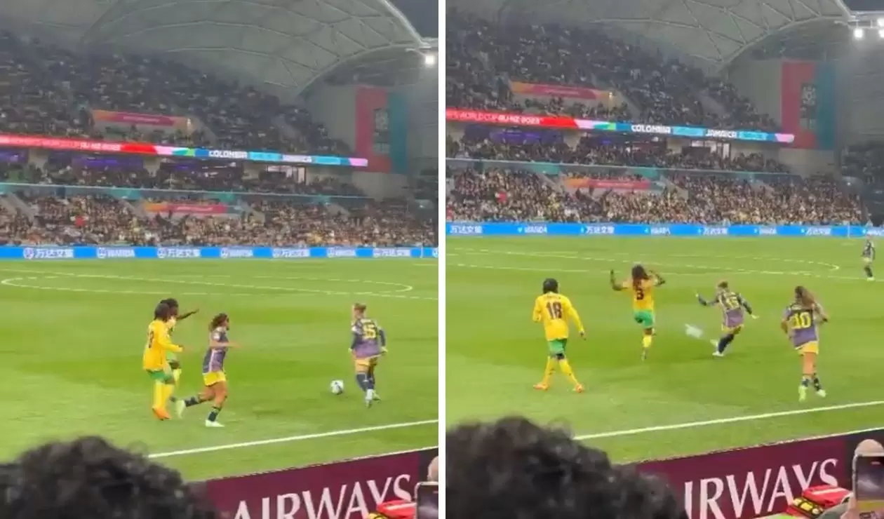 Colombia vs Jamaica, asistencia de Ana María Guzmán