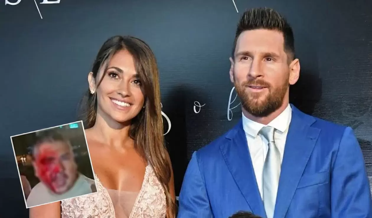 Hombre golpeado por intentar tomarse una foto con Messi y Antonella