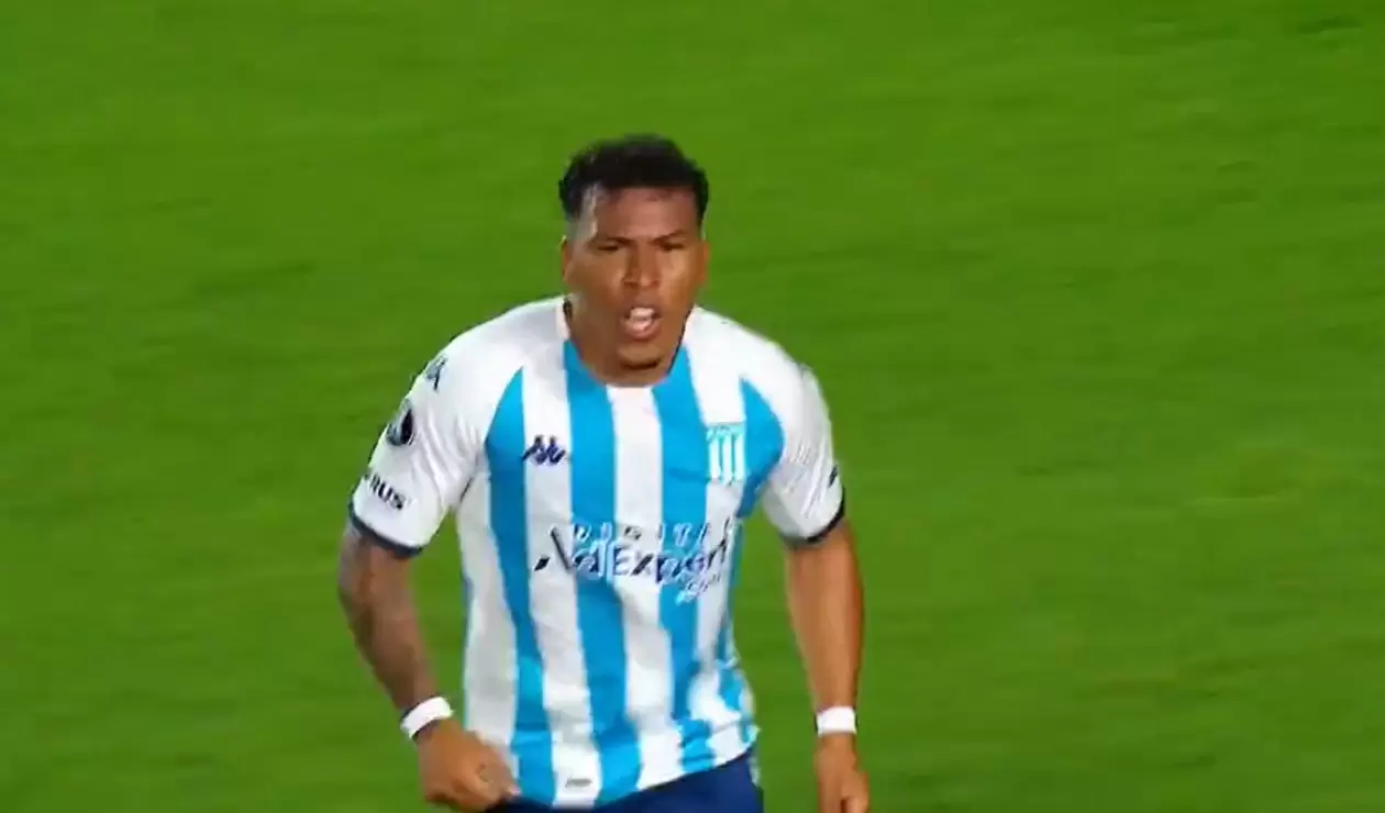 Racing vs Nacional: gol de Roger Martínez en Copa Libertadores