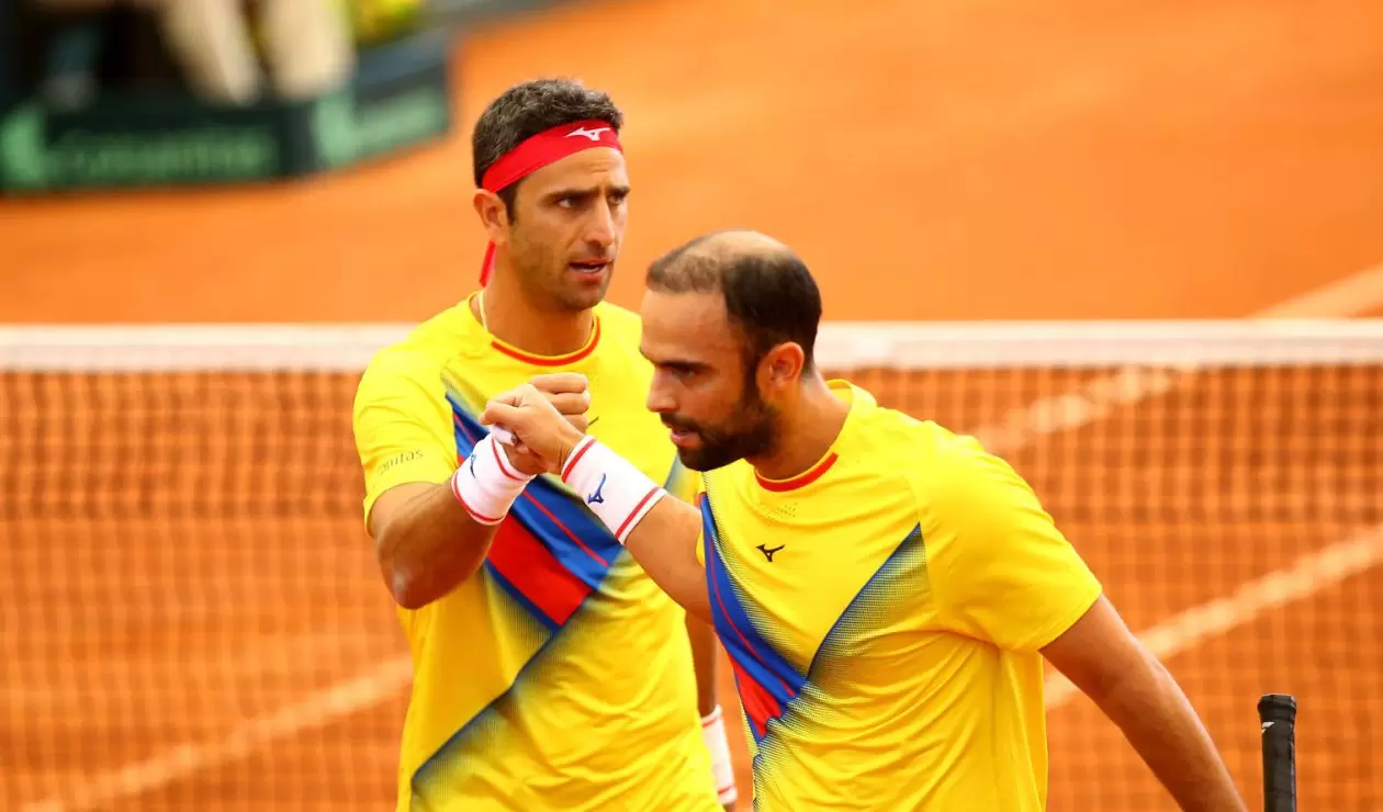 Juan Sebastián Cabal y Robert Farah en la Copa Davis