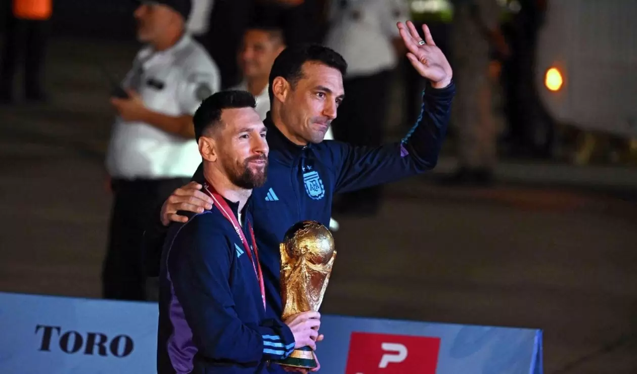 Lionel Scaloni y Lionel Messi Argentina