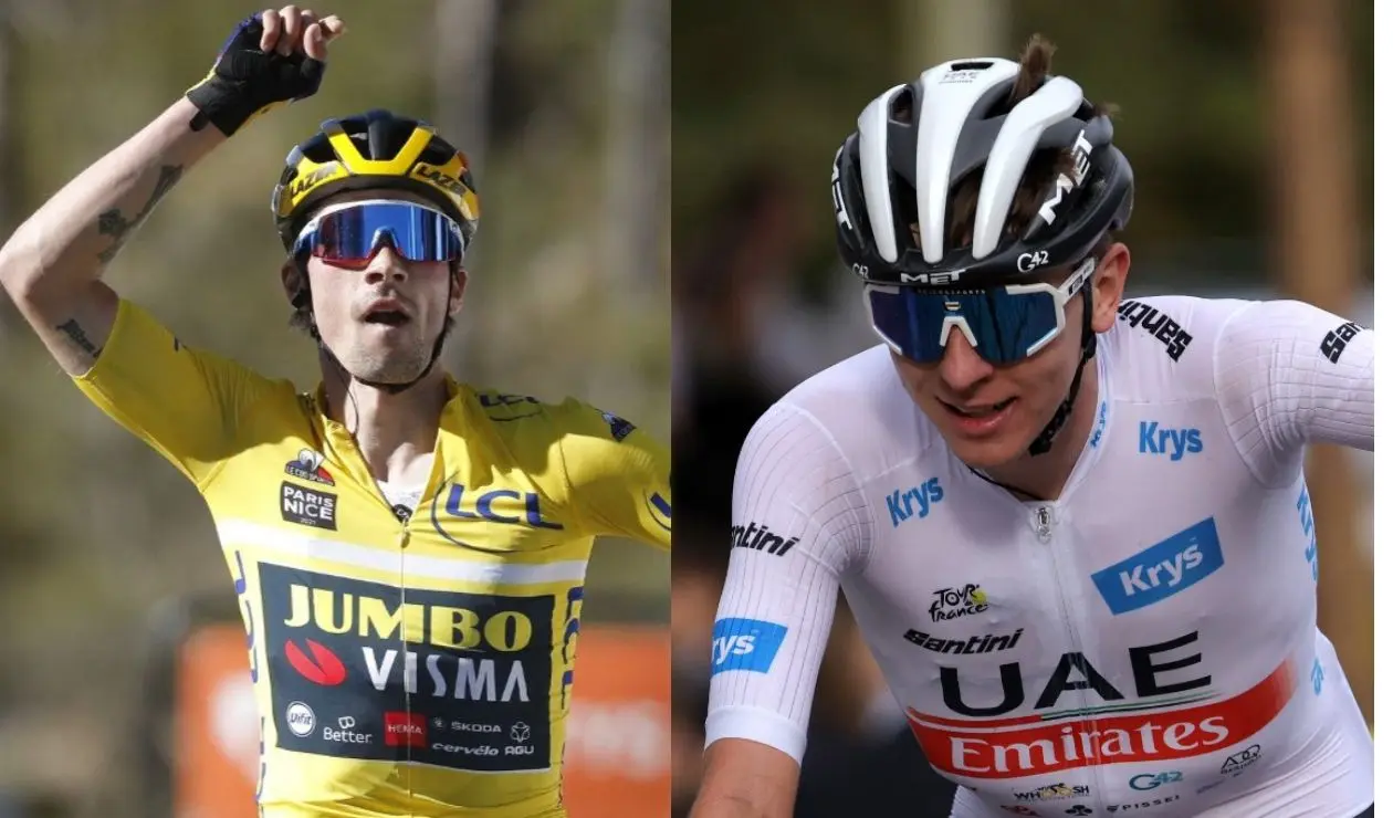 Primoz Roglic y Tadej Pogacar