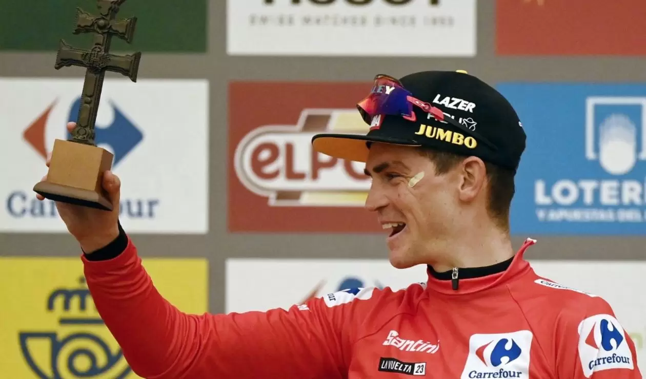 Sepp Kuss luego de la contrarreloj de la Vuelta a España