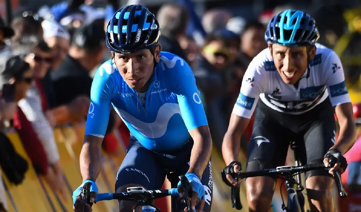 Egan Bernal y Nairo Quintana