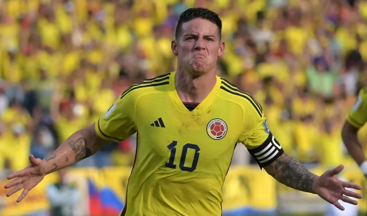 James Rodríguez con la selección Colombia en las Eliminatorias 2026