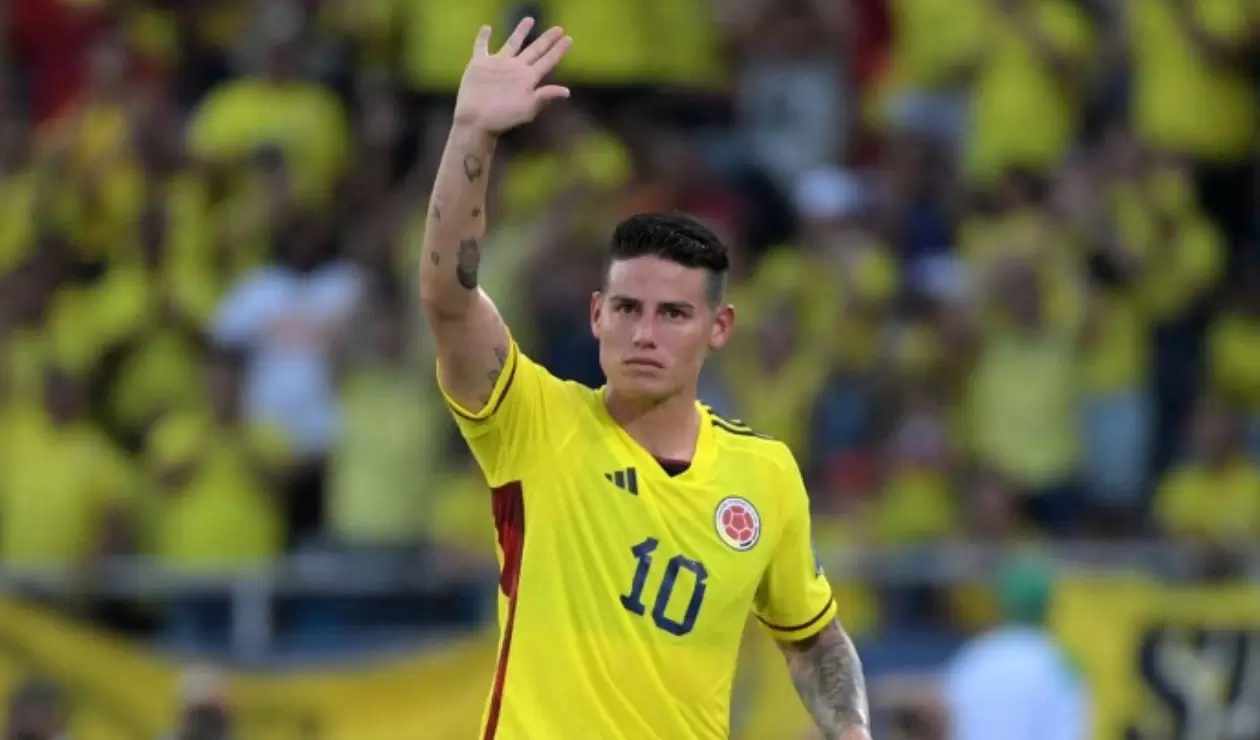 James no aguantó la frustración y señaló el objetivo ante Ecuador