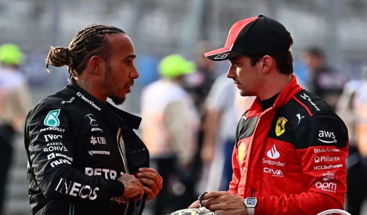 Hamilton y Leclerc, pilotos de la Fórmula 1