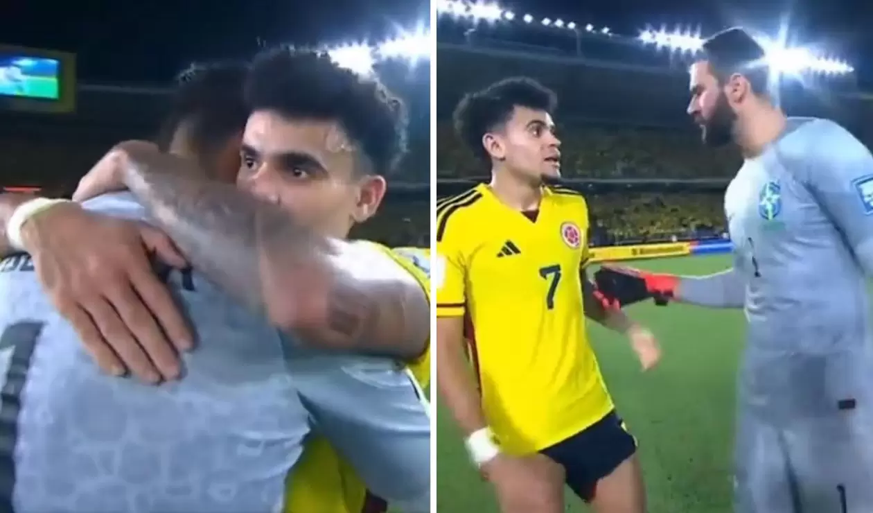 Video: Alisson se rindió a Luis Díaz tras el 2-1 de Colombia vs Brasil