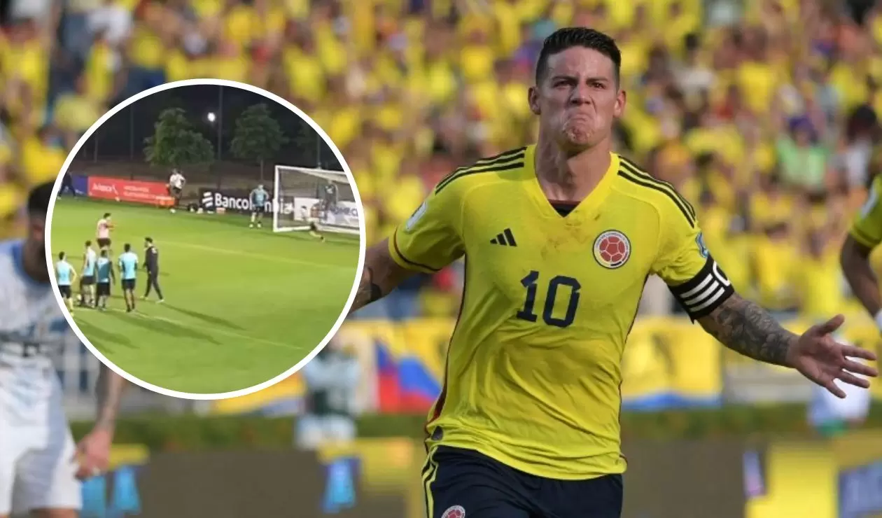 Video: James jugó de arquero en la Selección Colombia y tapó 2 penales