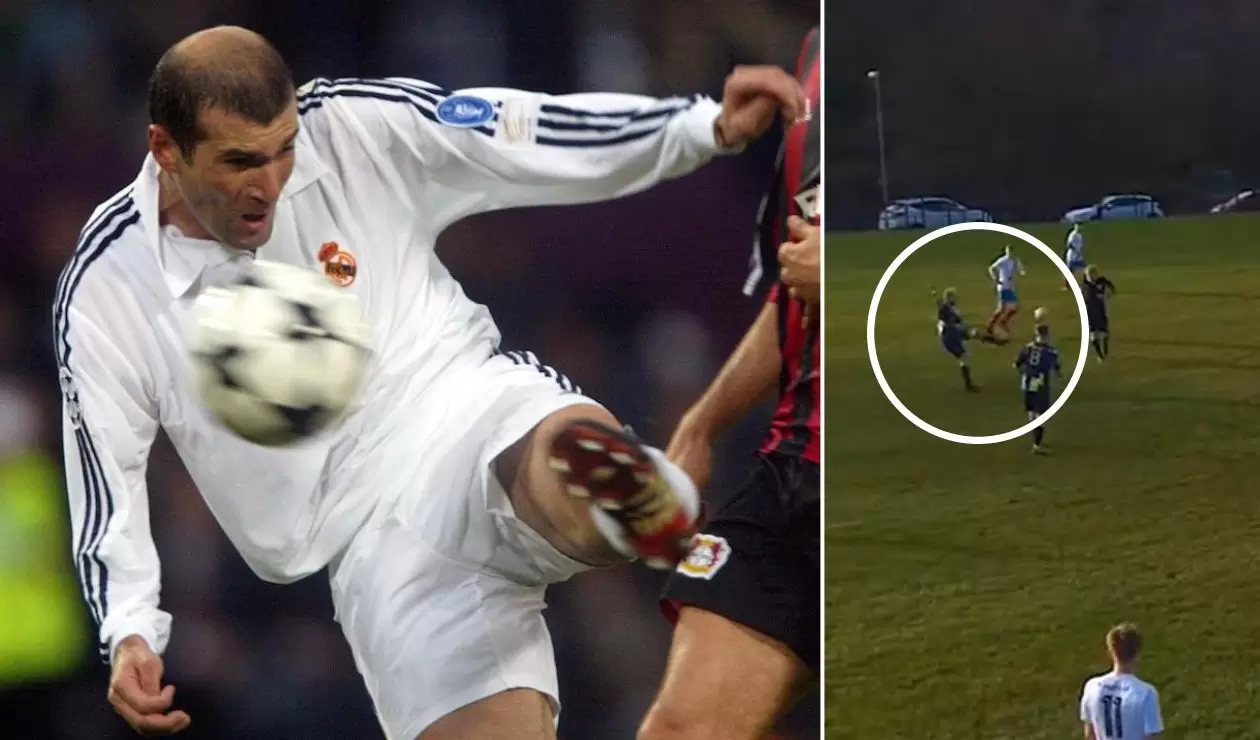 Gol de mitad de cancha / volea de Zidane