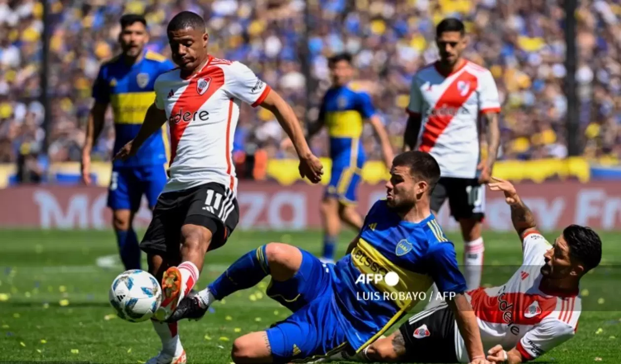 Nicolás De La Cruz en River Plate vs Boca Juniors