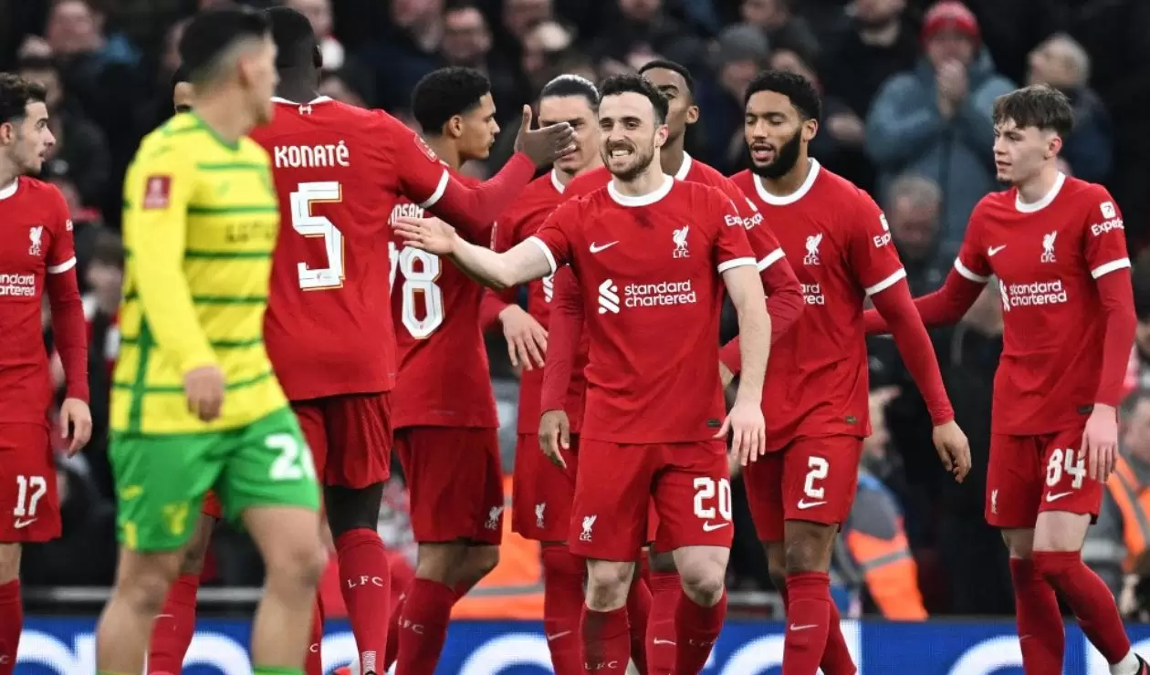 Liverpool sigue brillando: goleada y clasificación en la FA Cup