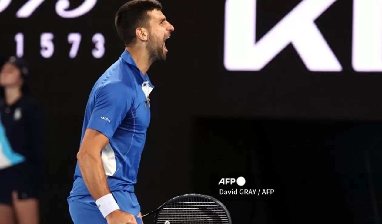 Novak Djokovic eufórico tras la victoria en el Abierto de Australia 2024