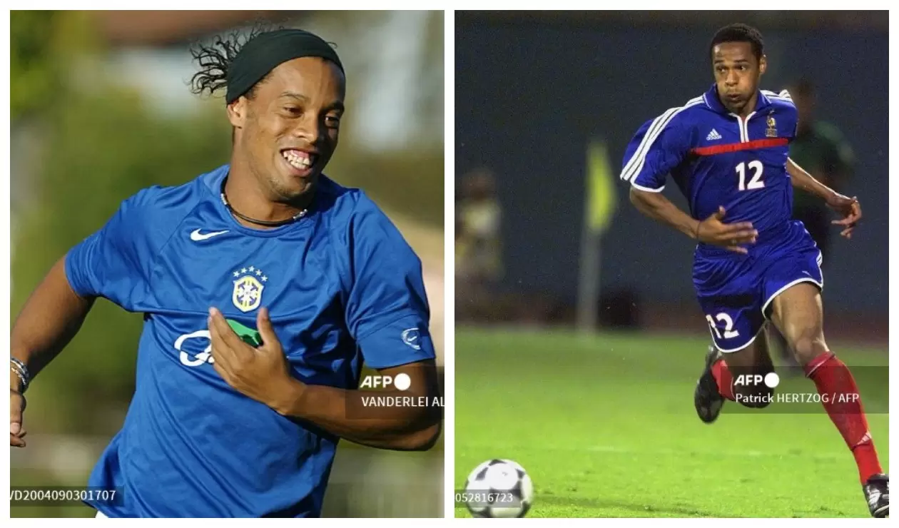 Ronaldinho y Thierry Henry