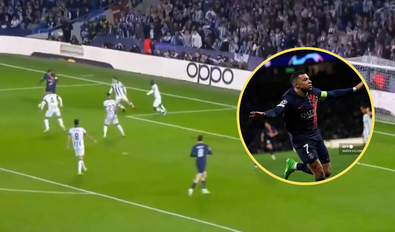 Recital de Mbappé: vídeo de sus dos goles para PSG ante Real Sociedad
