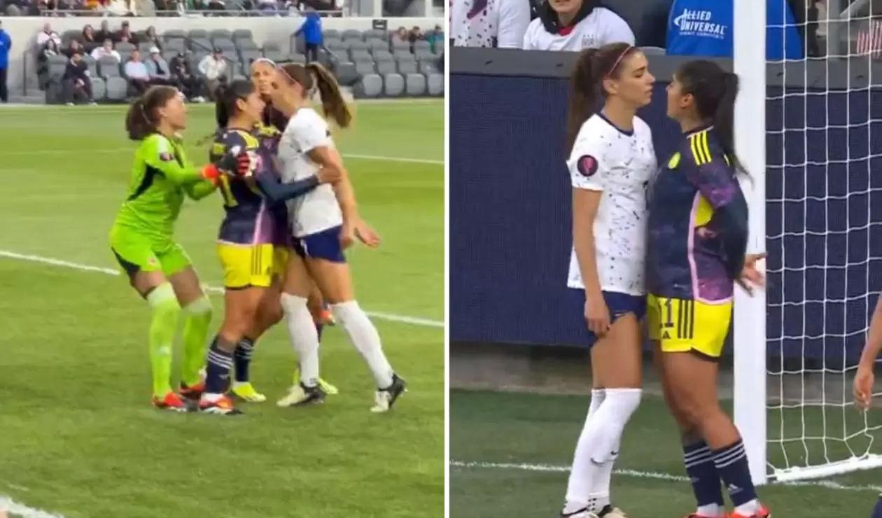 VIDEO: Catalina Usme contra Alex Morgan: dura pelea en la Copa Oro
