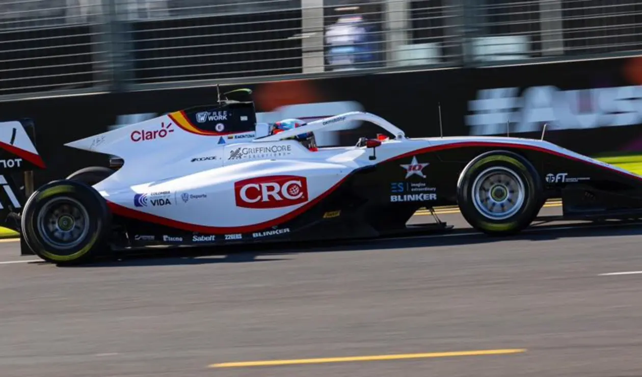 Sebastián Montoya en la carrera de Melbourne de Fórmula 3 