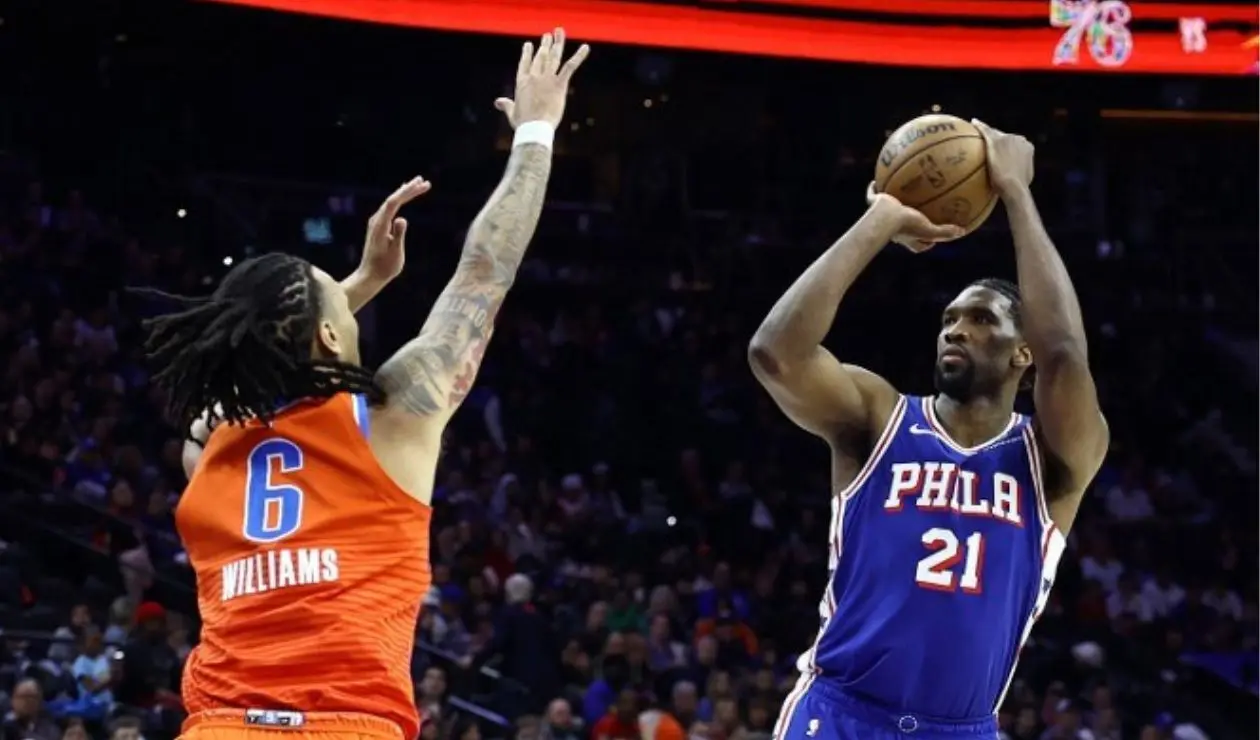 NBA: Joel Embiid y un regreso estelar con Philadelphia ante Oklahoma