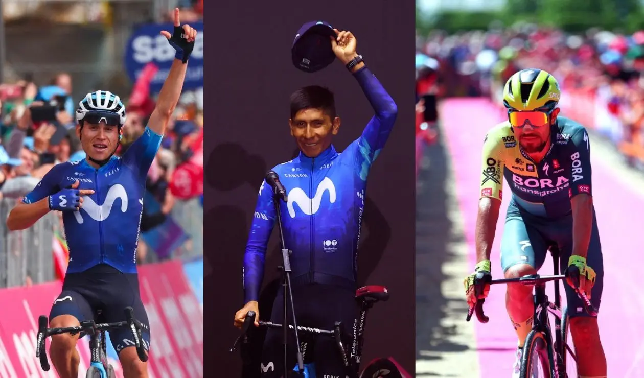 Giro de Italia 2024 - colombianos en la clasificación general