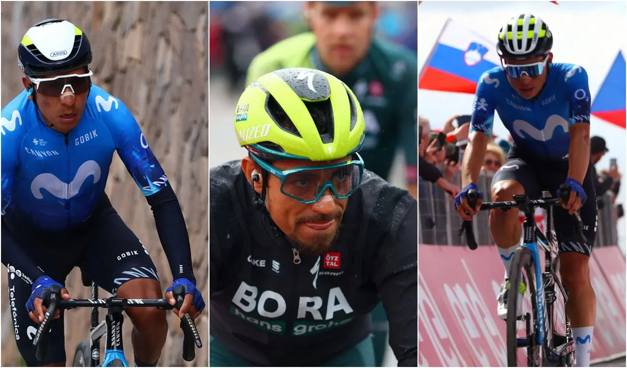 Nairo, Daniel Martínez y Einer Rubio