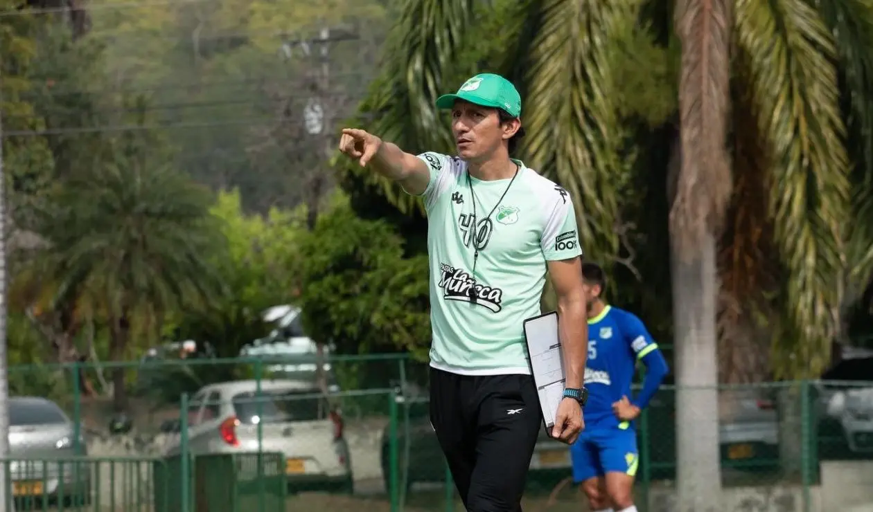 Sergio Herrera en entrenamiento del Cali