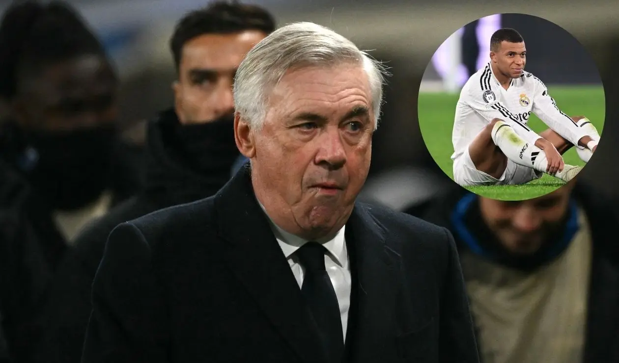 Carlo Ancelotti se vuelve a quedar sin Kylian Mbappé