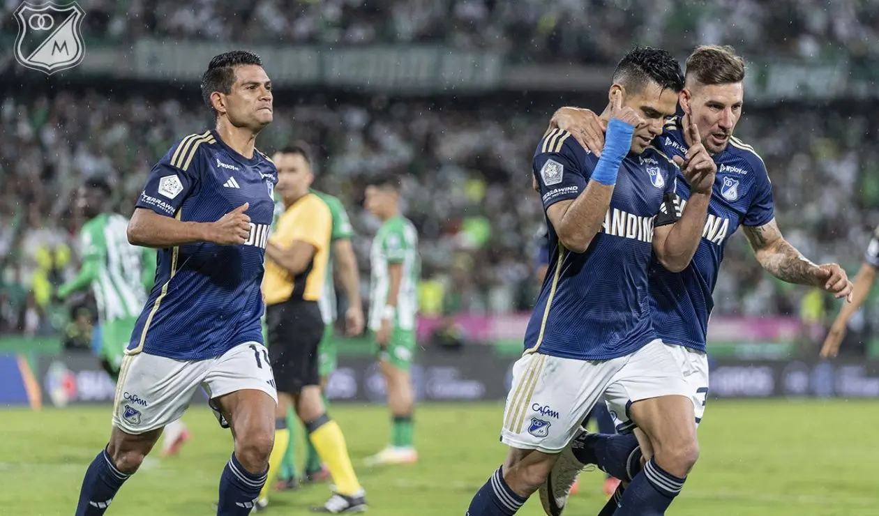Gol de Falcao con Millonarios a David Ospina en Nacional