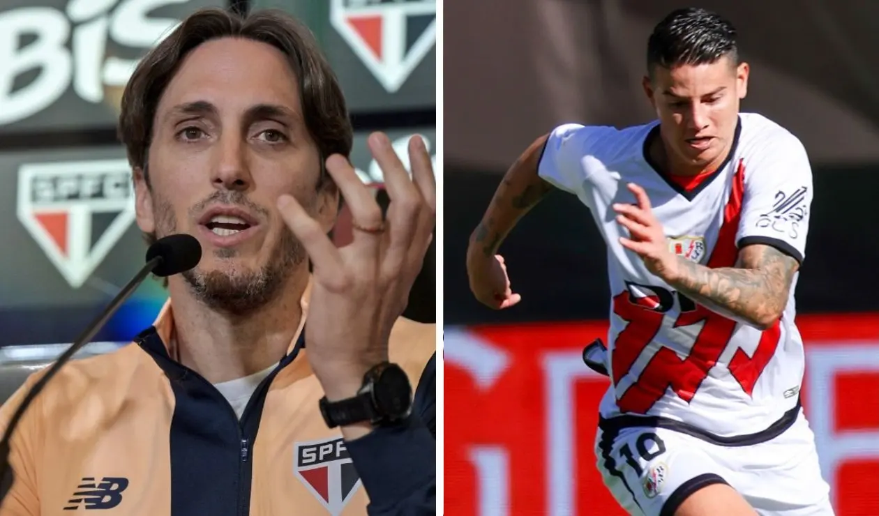 Luis Zubeldía y James Rodríguez