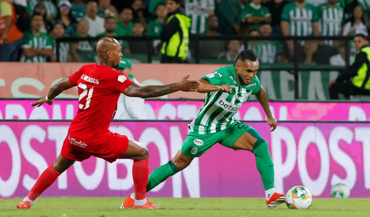 Nacional y América en la final de ida de la Copa BetPlay 2024