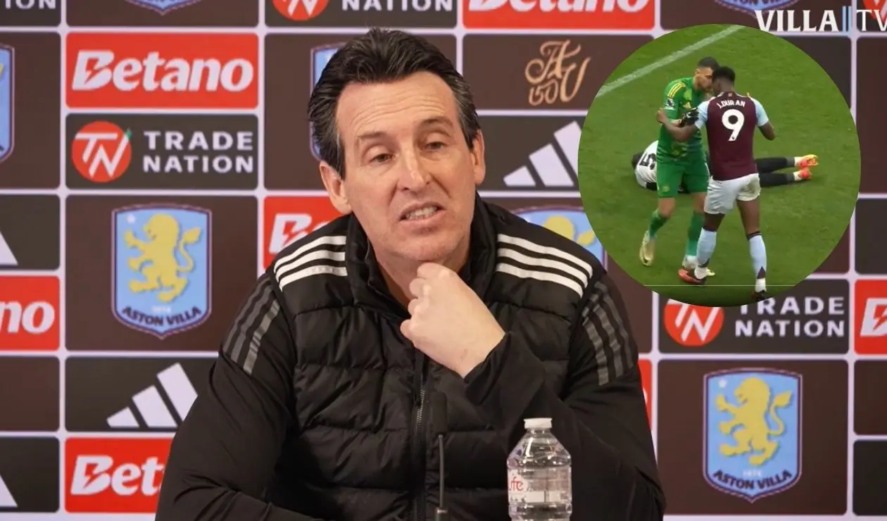 Desahogo de Unai Emery tras la expulsión de Jhon Durán 